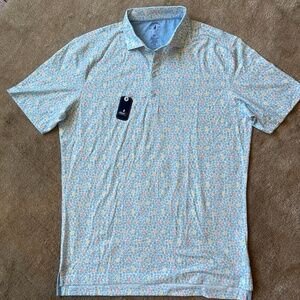 NWT Johnnie-O Top Shelf Polo - Tiki Bar Print
